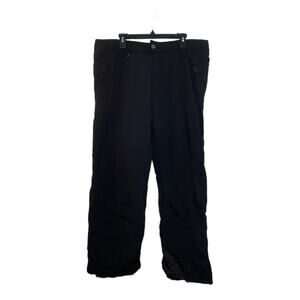 WHITE SIERRA Insulated Waterproof Ski Snow Black Pants Adjustable Waist Size XL